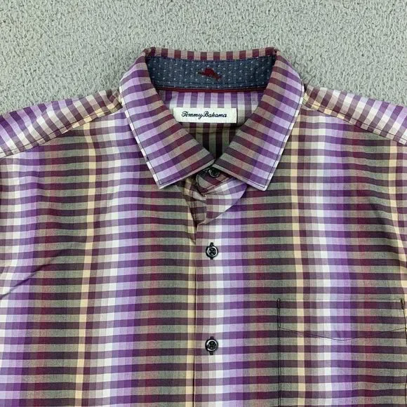 Tommy Bahama Shirt Mens Large Lavender Stripes Dress Long Sleeve‎ Stretch - Picture 3 of 14